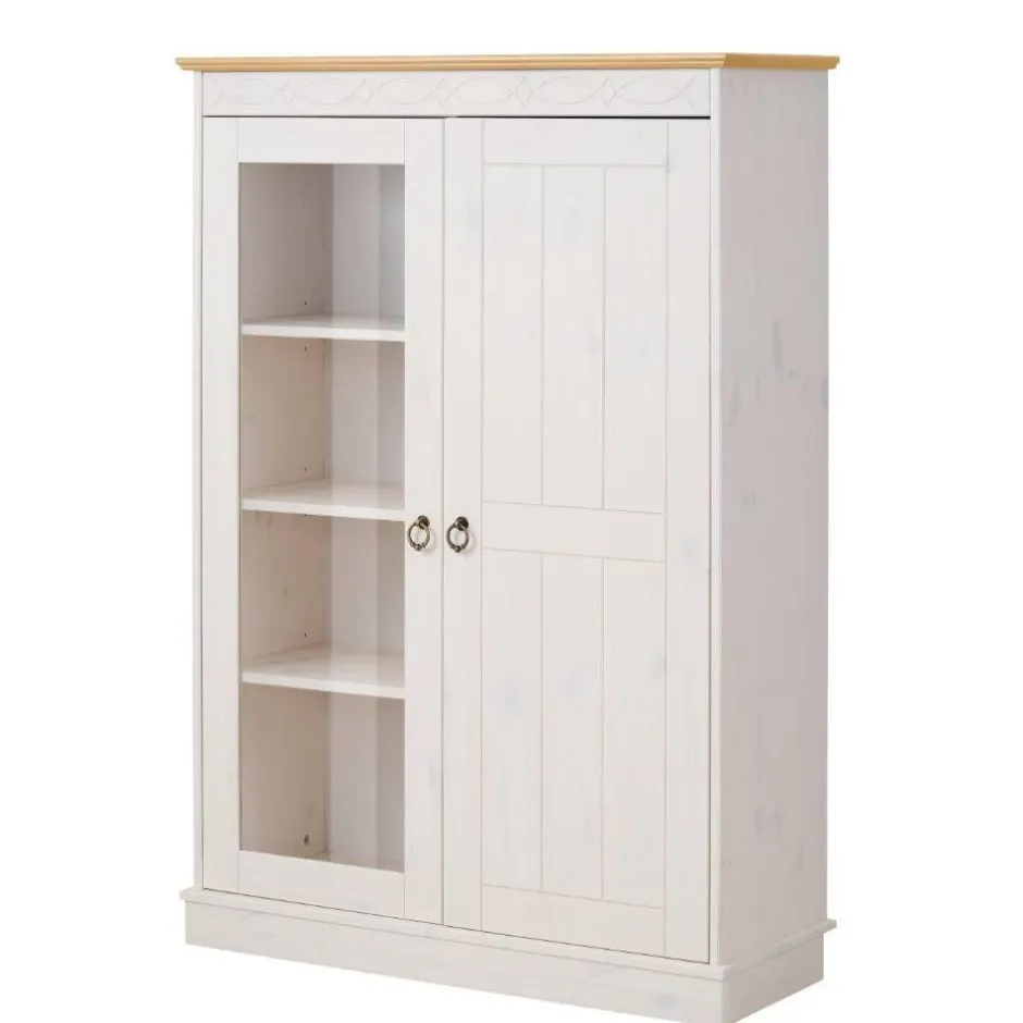 Pharao24 Stauraumvitrine Regine> Küchenkommode|Massivholz Kommoden