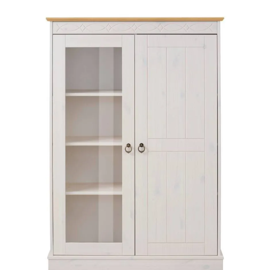 Pharao24 Stauraumvitrine Regine> Küchenkommode|Massivholz Kommoden