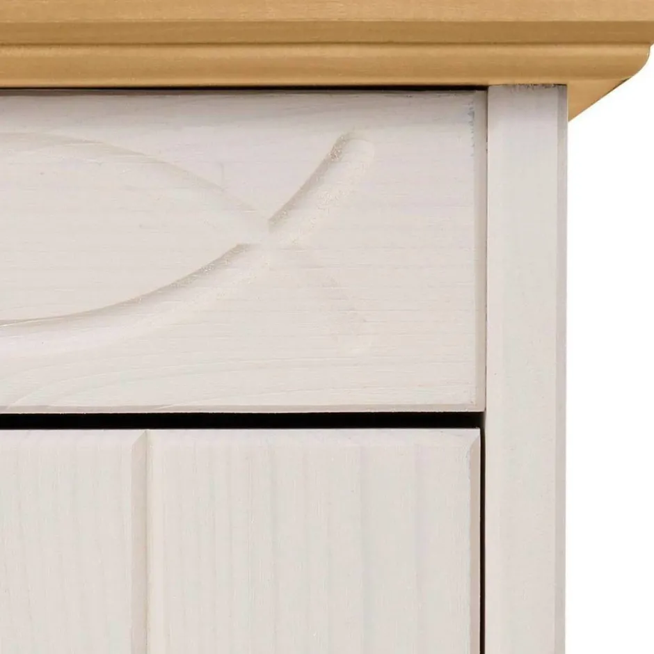 Pharao24 Stauraumvitrine Regine> Küchenkommode|Massivholz Kommoden