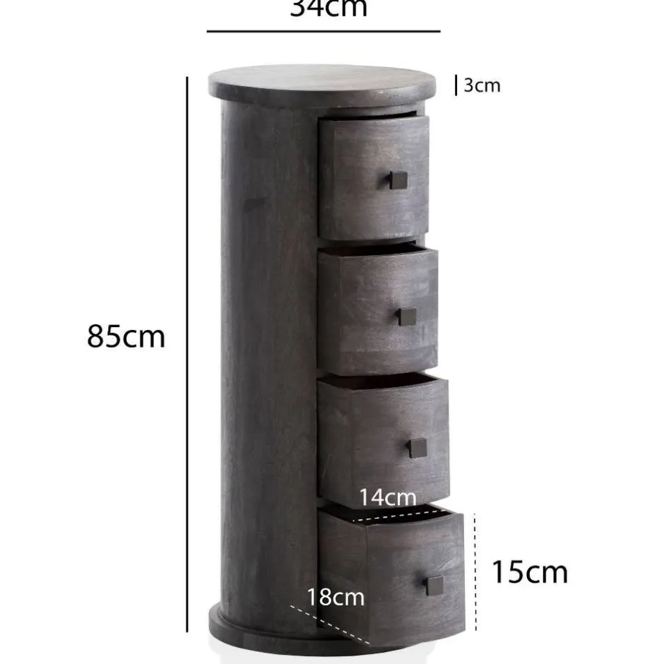 Pharao24 Säulenkommode Palonia> Hochkommoden|Telefonschränke