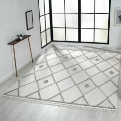 Teppiche*Pharao24 Teppich Beige und Weiß Abbie