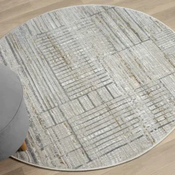 Teppiche*Pharao24 Teppich rund Kurzflor Tyri