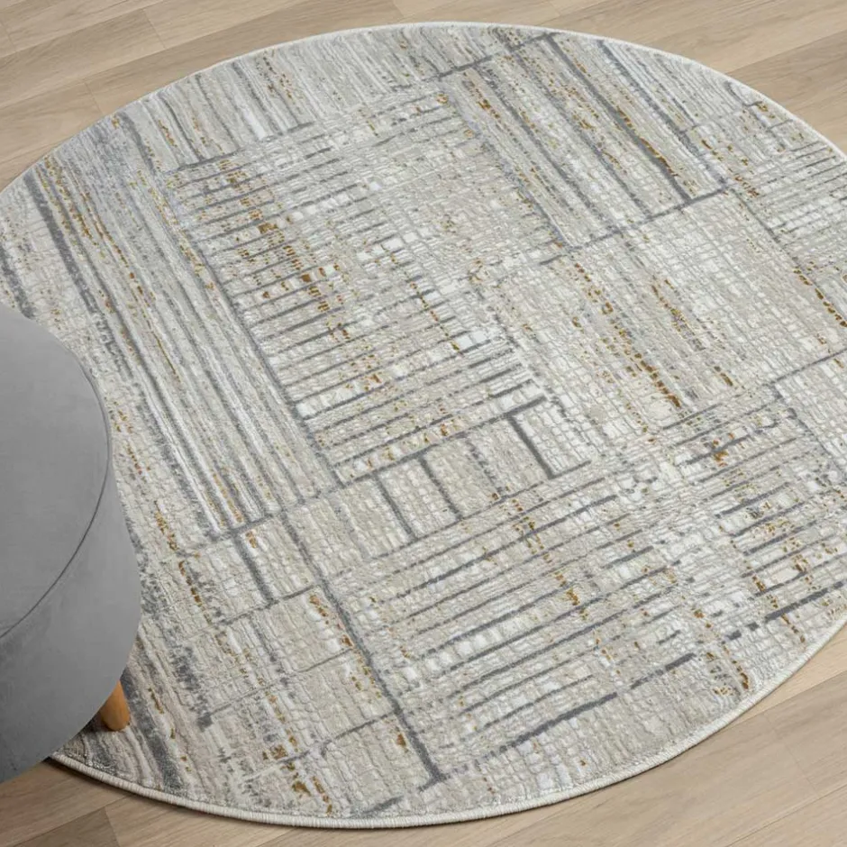 Teppiche*Pharao24 Teppich rund Kurzflor Tyri