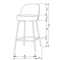 Hocker|Sitzhocker*Pharao24 Tresenhocker Kosmyna