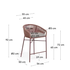 Pharao24 Tresenhocker Rückenlehne Tona><noscript><img width=