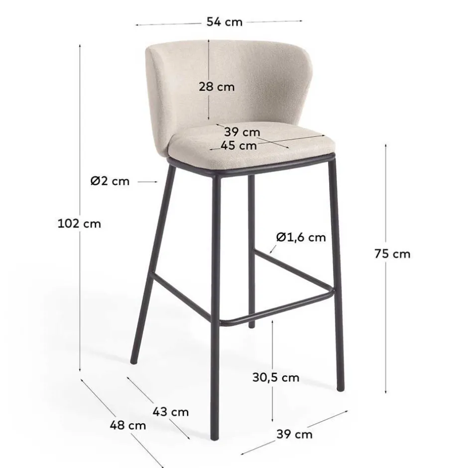 Pharao24 Tresenstuhl Naron> Barmöbel|Barhocker