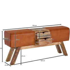 Polsterbänke|Garderobenbänke*Pharao24 Turnbock Garderobenbank Sirli