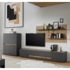 Pharao24 TV Anbauwand Uzniana> Moderne Wohnwände|Wohnwand 300 Cm