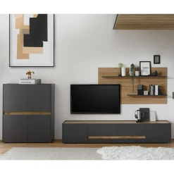 Pharao24 TV Anbauwand Uzniana> Moderne Wohnwände|Wohnwand 300 Cm