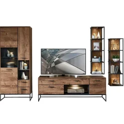 Wohnwand 300 Cm*Pharao24 TV Anbauwand Washton