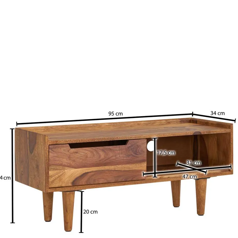Massivholz Tv Möbel|Fernsehtische*Pharao24 TV Bank Loudes