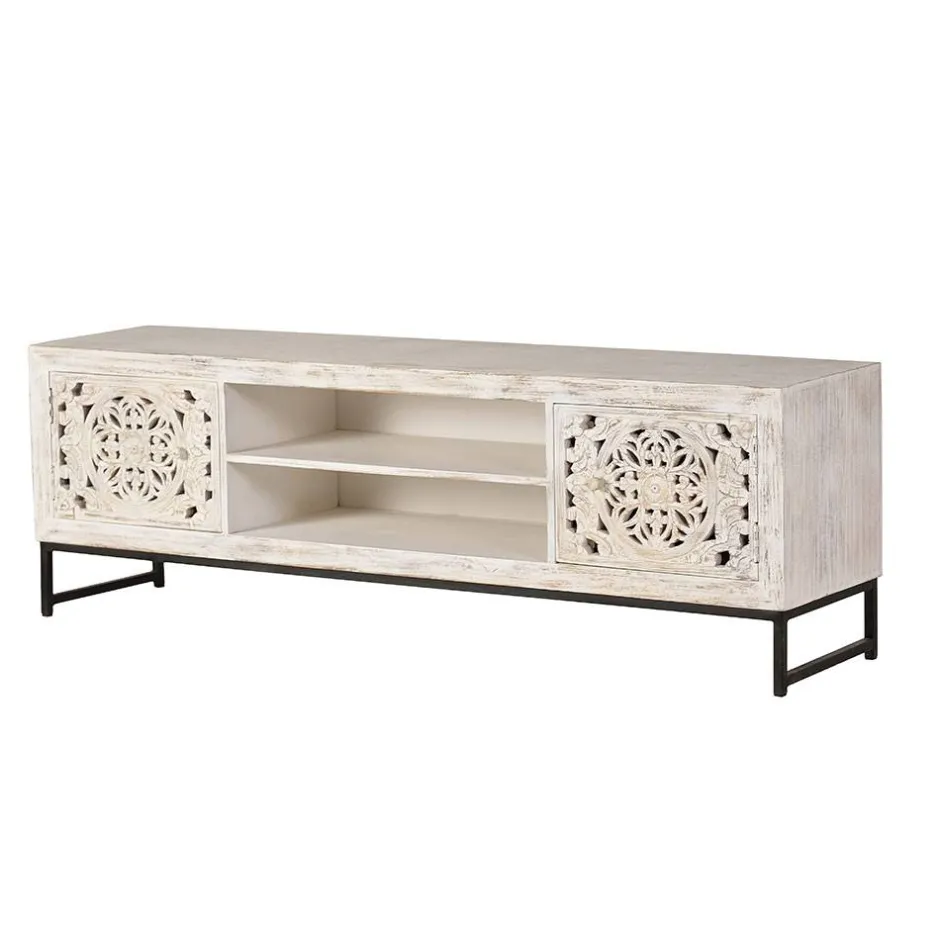 Pharao24 TV Board Corgova> Massivholz Tv Möbel