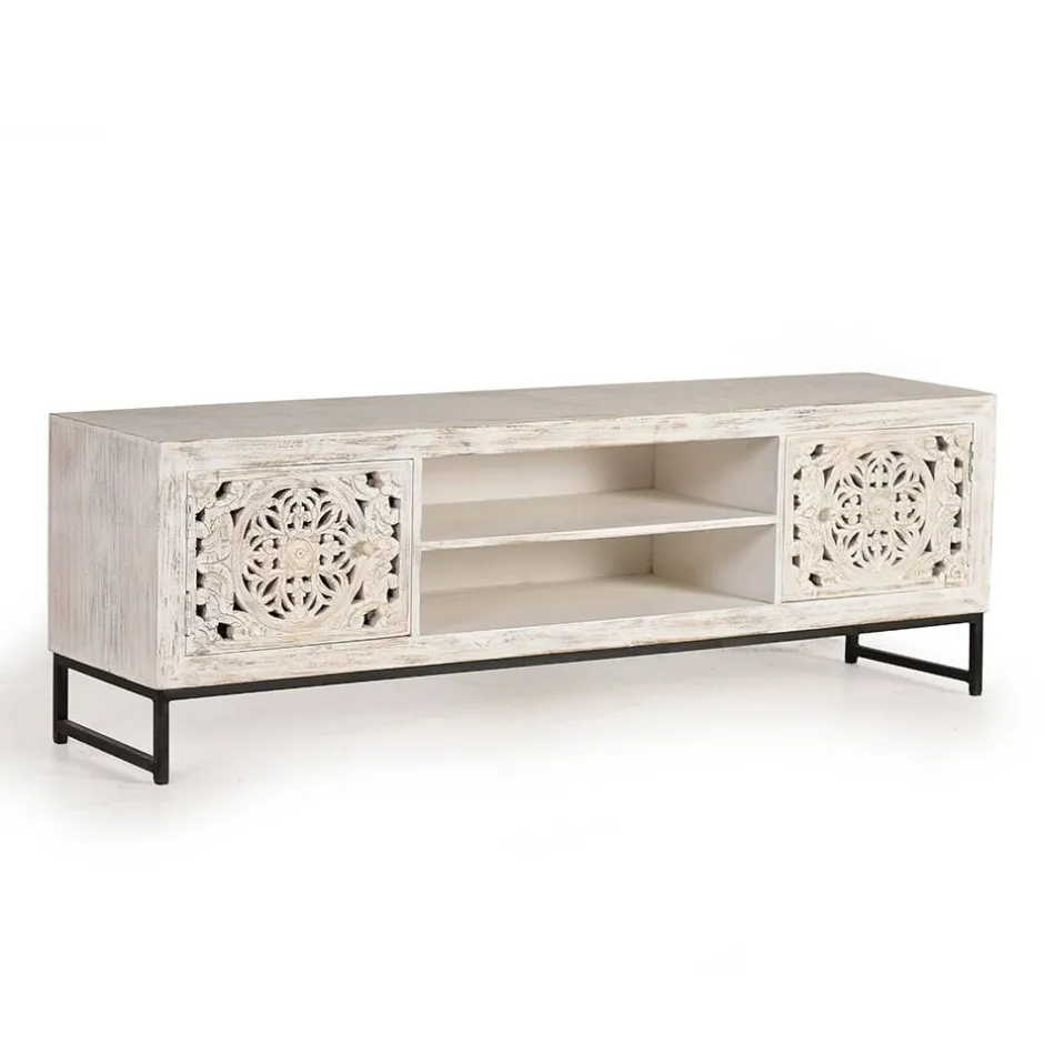 Pharao24 TV Board Corgova> Massivholz Tv Möbel