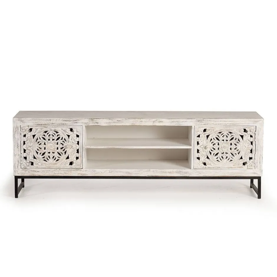 Pharao24 TV Board Corgova> Massivholz Tv Möbel