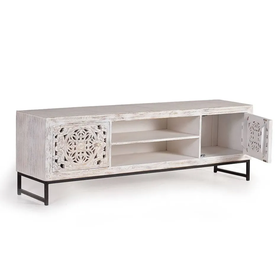 Pharao24 TV Board Corgova> Massivholz Tv Möbel