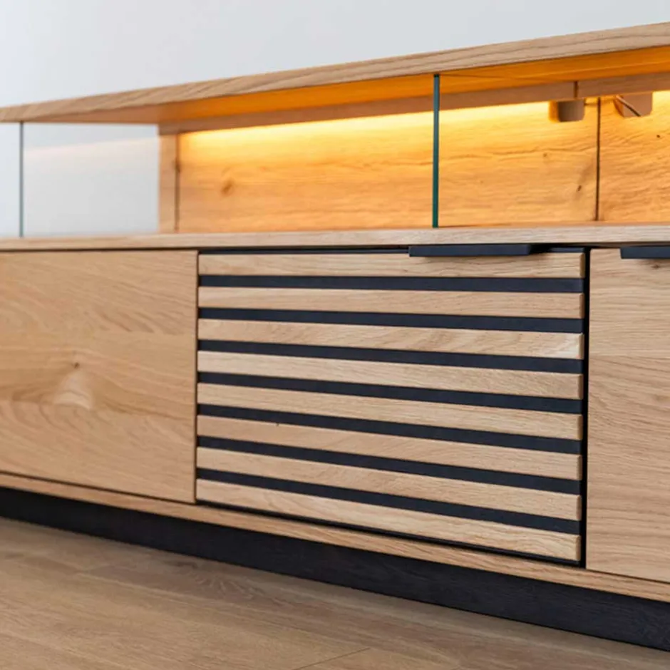 Pharao24 TV Board Deruta> Massivholz Tv Möbel