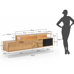 Massivholz Tv Möbel|Fernsehtische*Pharao24 TV Board Lakosion