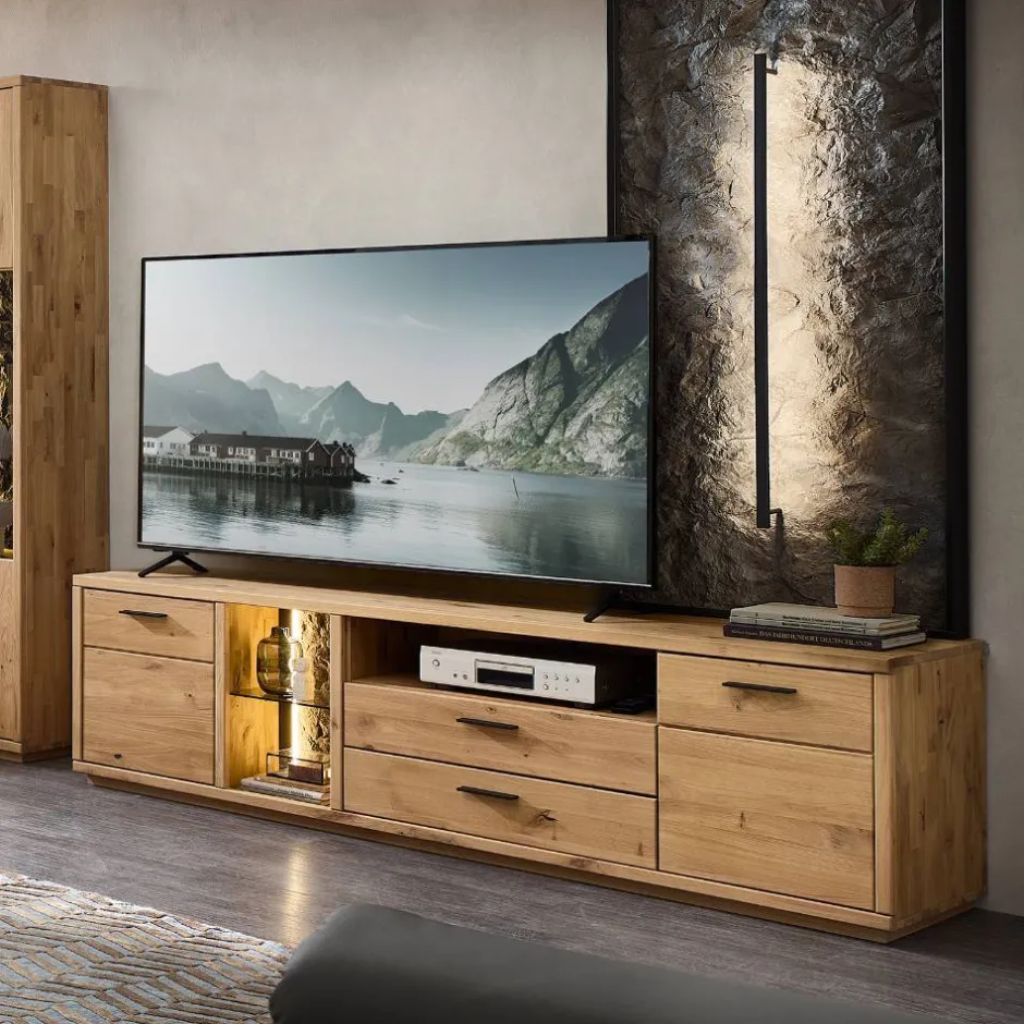 Pharao24 TV Board Ostoro> Massivholz Tv Möbel