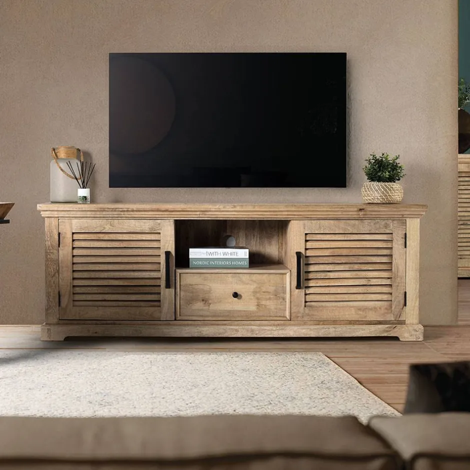 Pharao24 TV Board Valancio> Massivholz Tv Möbel