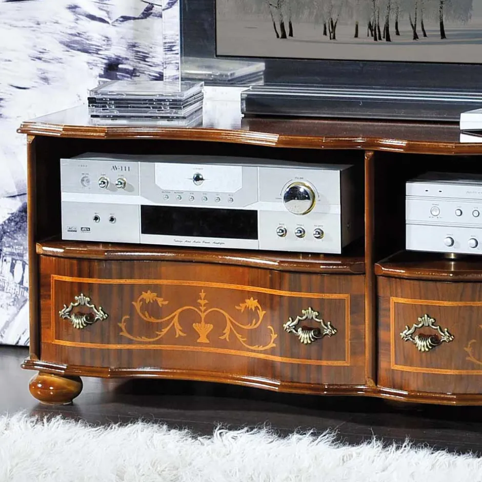 Massivholz Tv Möbel|Fernsehtische*Pharao24 TV Lowboard Casamarina