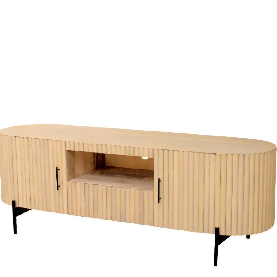 Pharao24 TV Lowboard Driften> Massivholz Tv Möbel