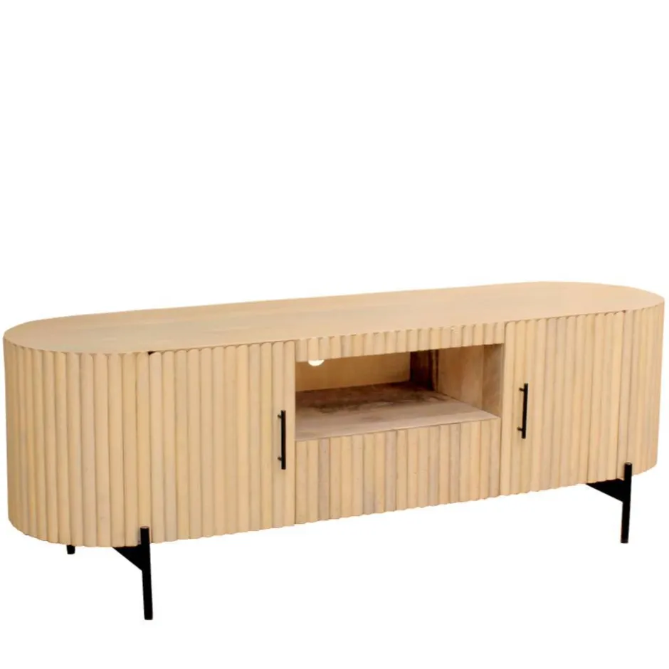 Pharao24 TV Lowboard Driften> Massivholz Tv Möbel