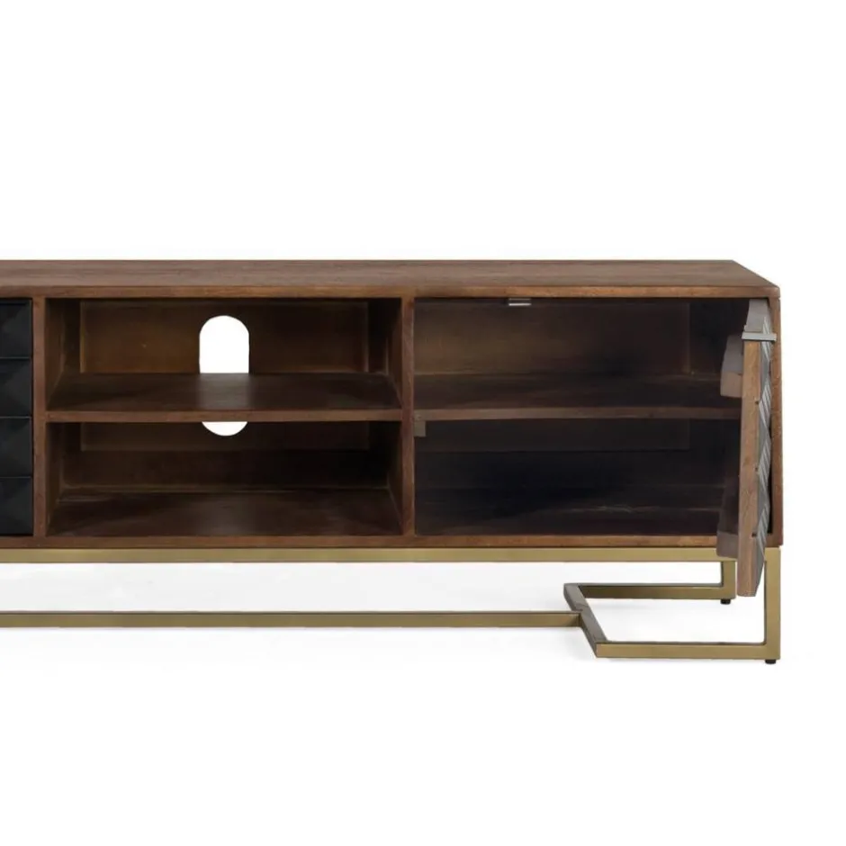 Massivholz Tv Möbel*Pharao24 TV Lowboard Jeans