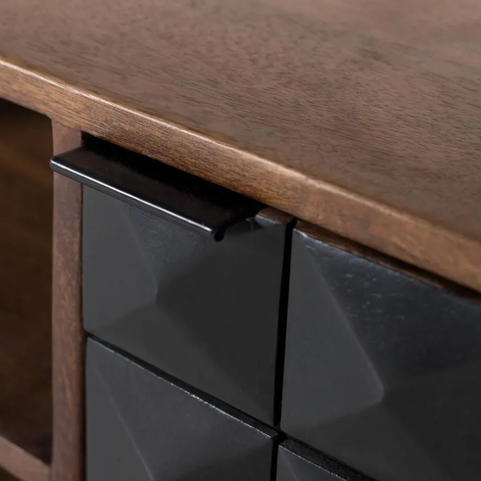 Massivholz Tv Möbel*Pharao24 TV Lowboard Jeans