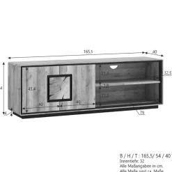 Massivholz Tv Möbel*Pharao24 TV Lowboard Macereta