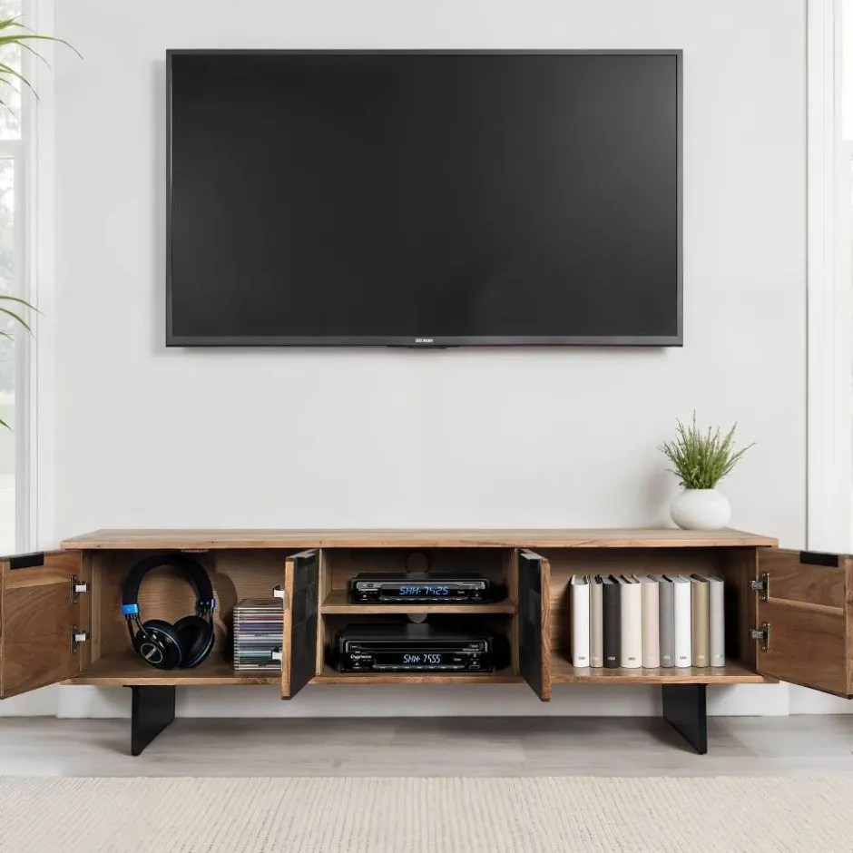 Pharao24 TV Lowboard Maciano> Massivholz Tv Möbel|Fernsehkommoden