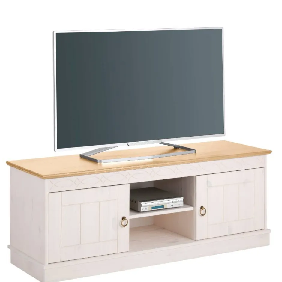 Massivholz Tv Möbel|Fernsehkommoden*Pharao24 TV Lowboard Regine