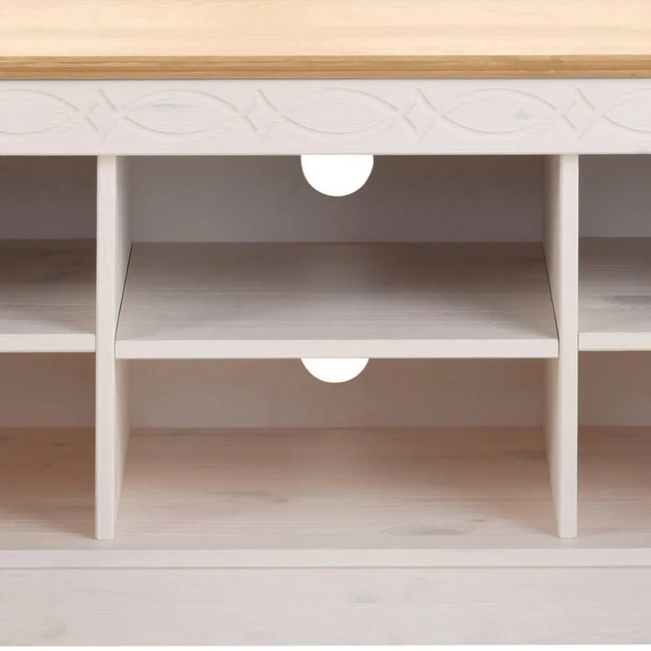 Massivholz Tv Möbel|Fernsehkommoden*Pharao24 TV Lowboard Regine