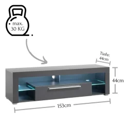 Fernsehkommoden*Pharao24 TV Lowboard Santiago