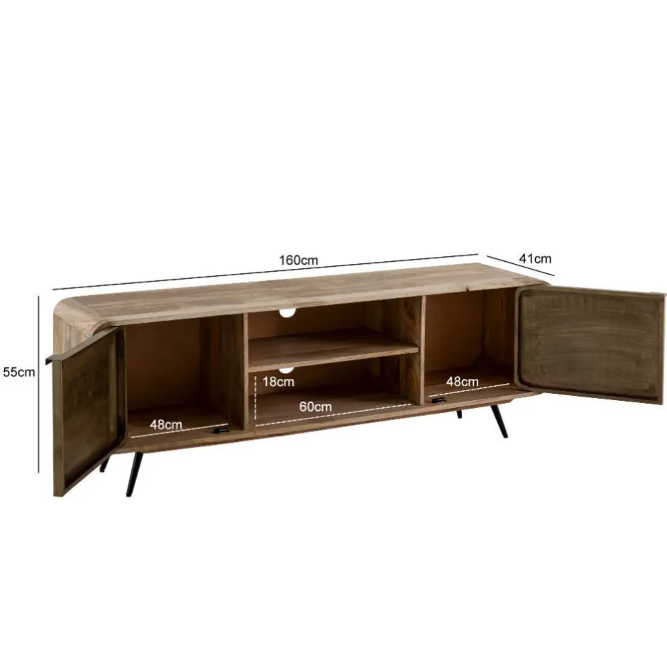 Massivholz Tv Möbel*Pharao24 TV Lowboard Ventry