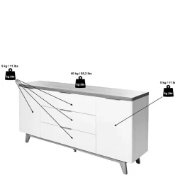 Fernsehtische|Lowboards*Pharao24 TV Sideboard Hajelua