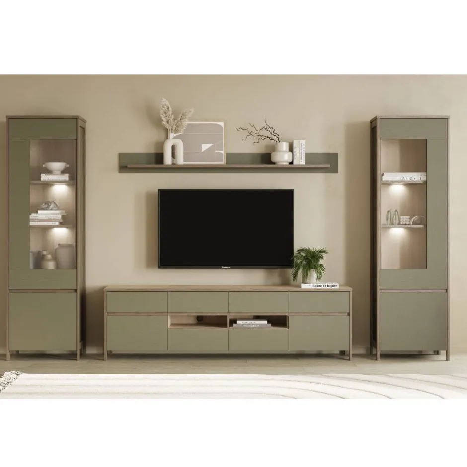 Wohnwand 300 Cm*Pharao24 TV Wohnwand Fine