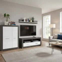 Moderne Wohnwände|Wohnwand 250 Cm*Pharao24 TV Wohnwand Jains