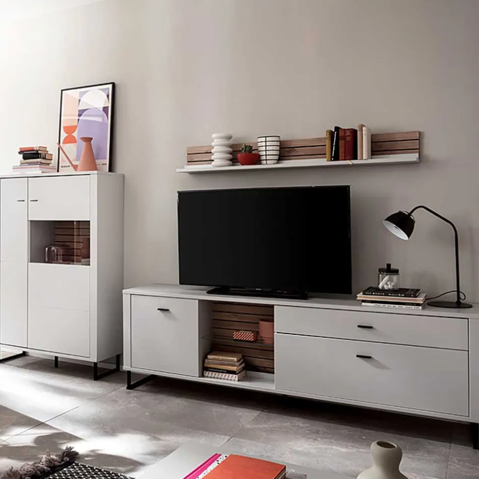 Pharao24 TV Wohnwand Polar> Moderne Wohnwände|Wohnwand 300 Cm