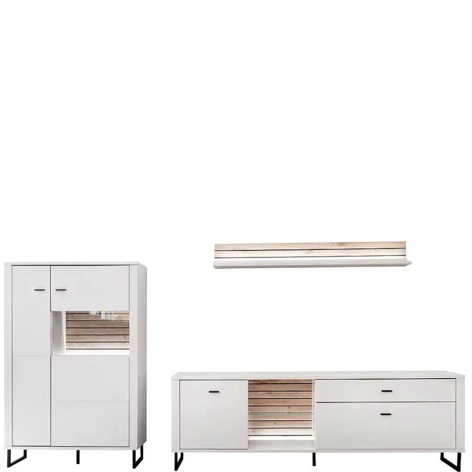 Pharao24 TV Wohnwand Polar> Moderne Wohnwände|Wohnwand 300 Cm