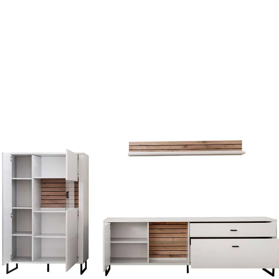 Pharao24 TV Wohnwand Polar> Moderne Wohnwände|Wohnwand 300 Cm