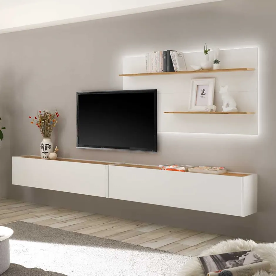 Pharao24 TV Wohnwand Rascian> Moderne Wohnwände|Wohnwand 300 Cm