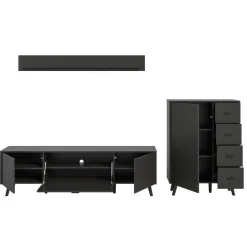 Moderne Wohnwände|Wohnwand 250 Cm*Pharao24 TV Wohnwand Ratisca