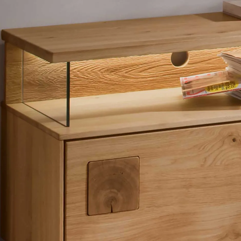 Moderne Wohnwände|Massivholz Wohnwände*Pharao24 TV Wohnwand Wildeiche Onitos