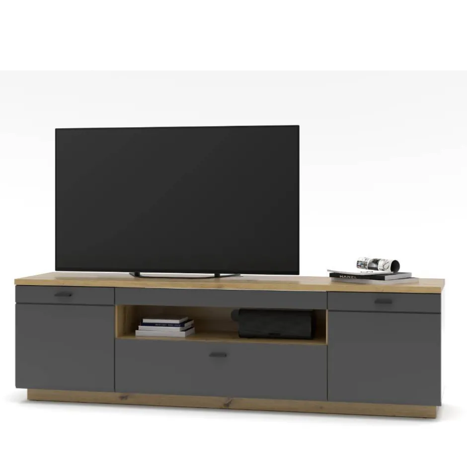 Moderne Wohnwände|Wohnwand 250 Cm*Pharao24 TV Wohnwand Yarisis