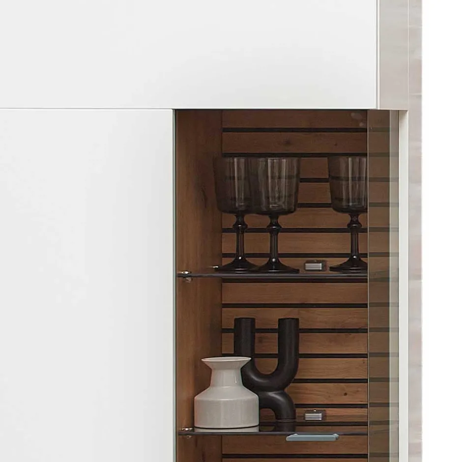 Pharao24 TV Wohnwand zweifarbig Luzie> Moderne Wohnwände|Wohnwand 300 Cm