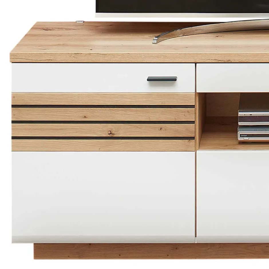 Pharao24 TV Wohnwand zweifarbig Luzie> Moderne Wohnwände|Wohnwand 300 Cm