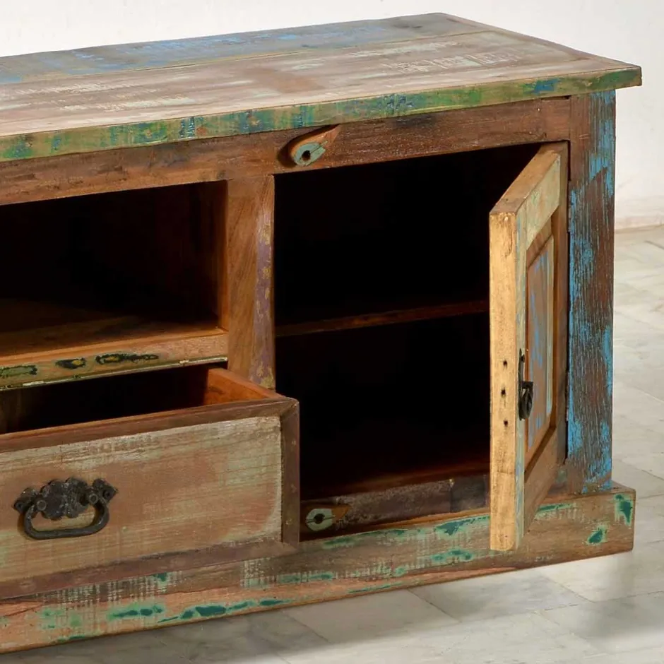 Fernsehtische|Massivholz Tv Möbel*Pharao24 TV-Lowboard Woodstock