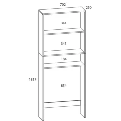 Bad Hochschränke*Pharao24 Umbauschrank für Waschmaschine Fleur