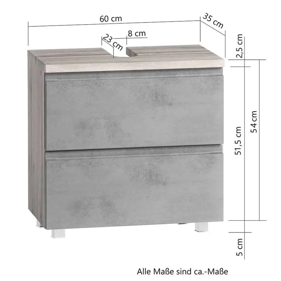 Pharao24 Unterbeckenschrank Lactona> Badezimmerschränke|Waschbeckenunterschränke