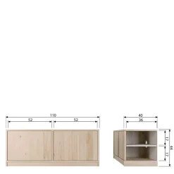Fernsehtische|Lowboards*Pharao24 Unterschrank TV Lowboard Shinin